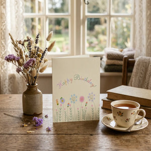 Dipaliz greeting cards happy birthday flowers cardstock pack