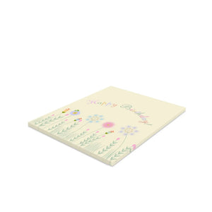 Happy Birthday Flowers Greeting Cards - Dipaliz - & Note