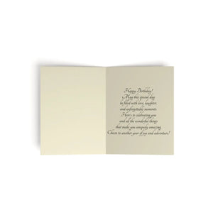Happy Birthday Flowers Greeting Cards - Dipaliz - & Note