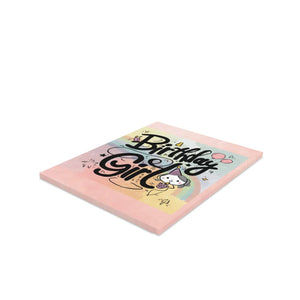 Vibrant Birthday Girl Greeting - Uncoated Cardstock - Dipaliz - & Note Cards