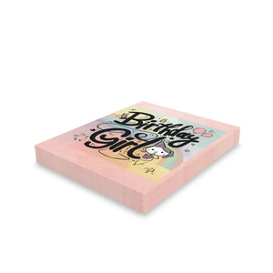 Vibrant Birthday Girl Greeting - Uncoated Cardstock - Dipaliz - & Note Cards