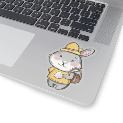 Happy Bunny Kiss Cut Stickers for a Whimsical Style Boost - 4’’ × / Transparent Paper Products