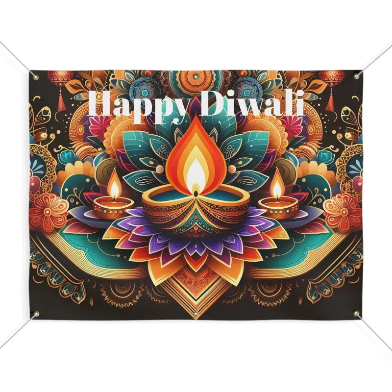 Stunning Matte Banner for a Happy Diwali Celebration! - Home Decor