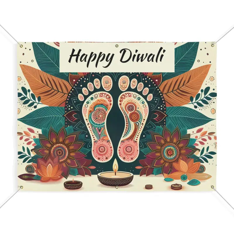 Celebrate with Stylish Happy Diwali Matte Banners! - Home Decor