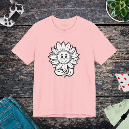 Happy Flower Unisex Jersey Short Sleeve Tee - Pink / s T-shirt