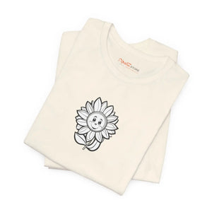 Happy Flower Short Sleeve Tee Cotton Jersey - Dipaliz - T-shirts