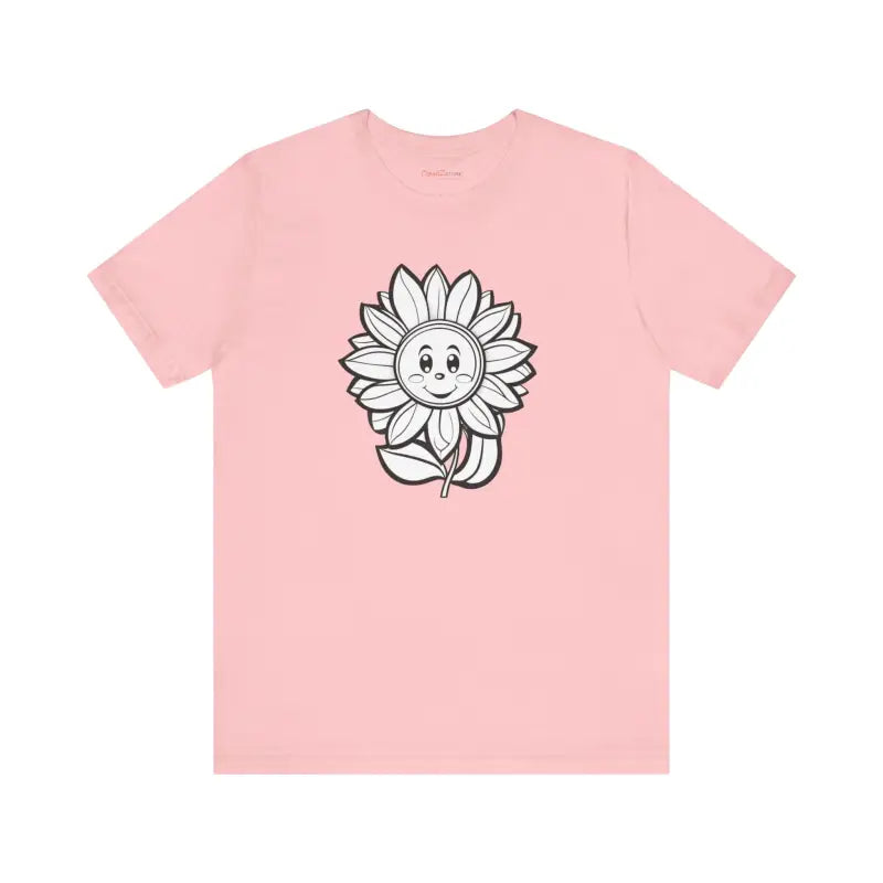 Happy Flower Unisex Jersey Short Sleeve Tee - T-shirt