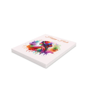 Vibrant Holi Greeting Cards - Festive Pattern 5x4 - Dipaliz - & Note