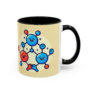 Vibrant Happy Molecule Accent Coffee Mug - Science Lover Gift - Dipaliz - Mugs