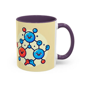 Vibrant Happy Molecule Accent Coffee Mug - Science Lover Gift - Dipaliz - Mugs
