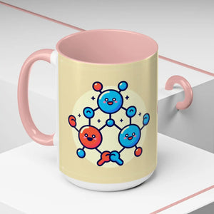 Vibrant Happy Molecule Accent Coffee Mug - Science Lover Gift - Dipaliz - Mugs