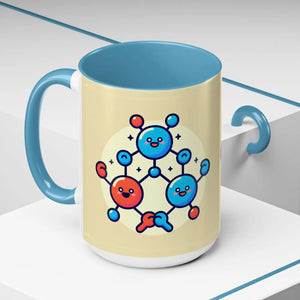 Vibrant Happy Molecule Accent Coffee Mug - Science Lover Gift - Dipaliz - Mugs