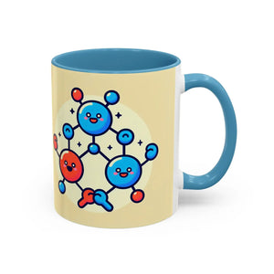 Vibrant Happy Molecule Accent Coffee Mug - Science Lover Gift - Dipaliz - Mugs