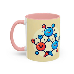 Vibrant Happy Molecule Accent Coffee Mug - Science Lover Gift - Dipaliz - Mugs