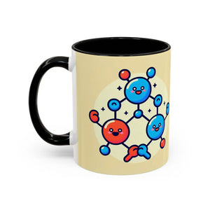 Vibrant Happy Molecule Accent Coffee Mug - Science Lover Gift - Dipaliz - Mugs