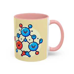 Vibrant Happy Molecule Accent Coffee Mug - Science Lover Gift - Dipaliz - Mugs