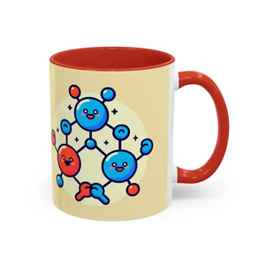 Mug - Happy Molecule Accent Coffee Science Lover Gift - Dipaliz 11oz / Red