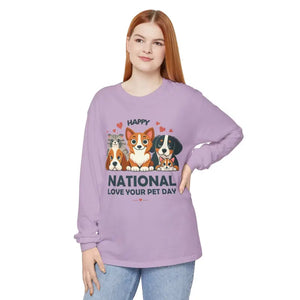 Happy National Love Pet Day Long Sleeve Tee - Dipaliz - T-shirts
