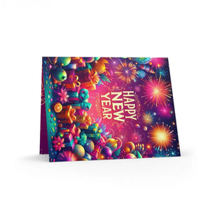 Stylish New Year Greeting Cards - Uncoated Cardstock - Dipaliz - Note