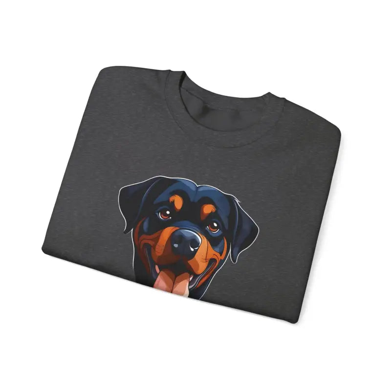 Happy Rottweiler Unisex Heavy Blend Crewneck Sweatshirt