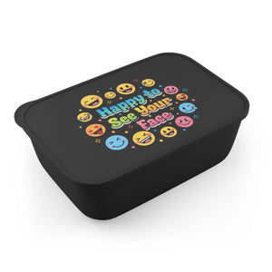 Emoji Pla Lunch Container Happy Face Bento Box - Dipaliz - Containers