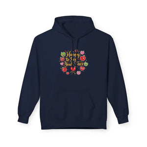 Cozy Fruit Wreath Graphic Pullover - Casual Cotton - Dipaliz - s / Navy - Hoodie