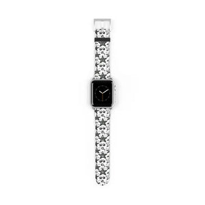 Happy Starfishes Faux Leather Watch Band - Stylish Ocean Vibes - Dipaliz - 38 - 41 Mm / Silver Matte - Bands