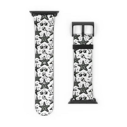 Elevate your Style: Happy Starfishes Faux Leather Watch Band - Accessories