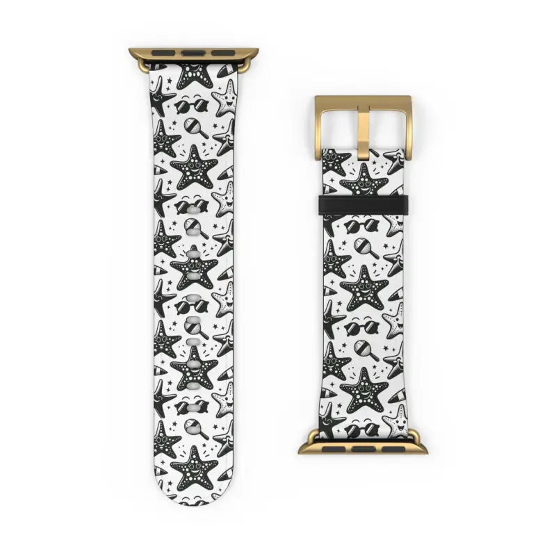 Elevate your Style: Happy Starfishes Faux Leather Watch Band - Accessories