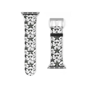 Happy Starfishes Faux Leather Watch Band - Stylish Ocean Vibes - Dipaliz - Bands