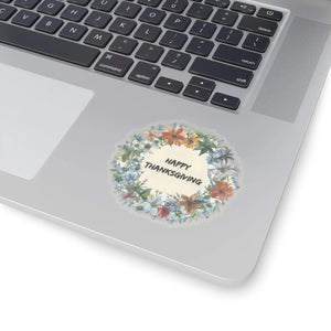Festive Kiss Cut Stickers - Happy Thanksgiving Vinyl - Dipaliz - Electronics & Decals