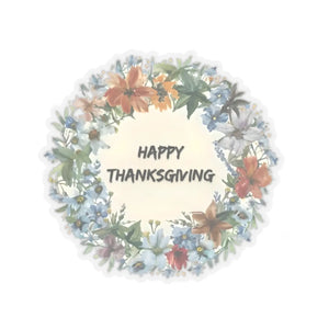 Festive Kiss Cut Stickers - Happy Thanksgiving Vinyl - Dipaliz - Electronics & Decals