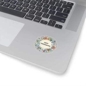 Festive Kiss Cut Stickers - Happy Thanksgiving Vinyl - Dipaliz - Electronics & Decals