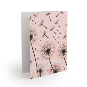 Whimsical Dandelions Greeting Cards - Uncoated Cardstock - Dipaliz - & Note