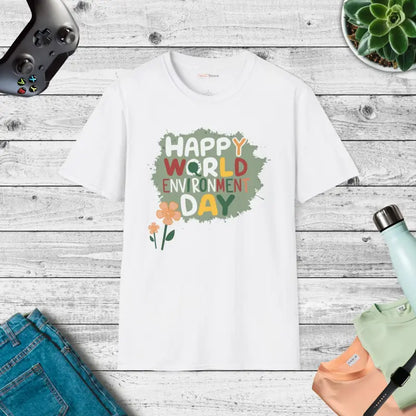 Celebrate World Environment Day in Style with a Comfy Cotton T-shirt - White / s T-shirt