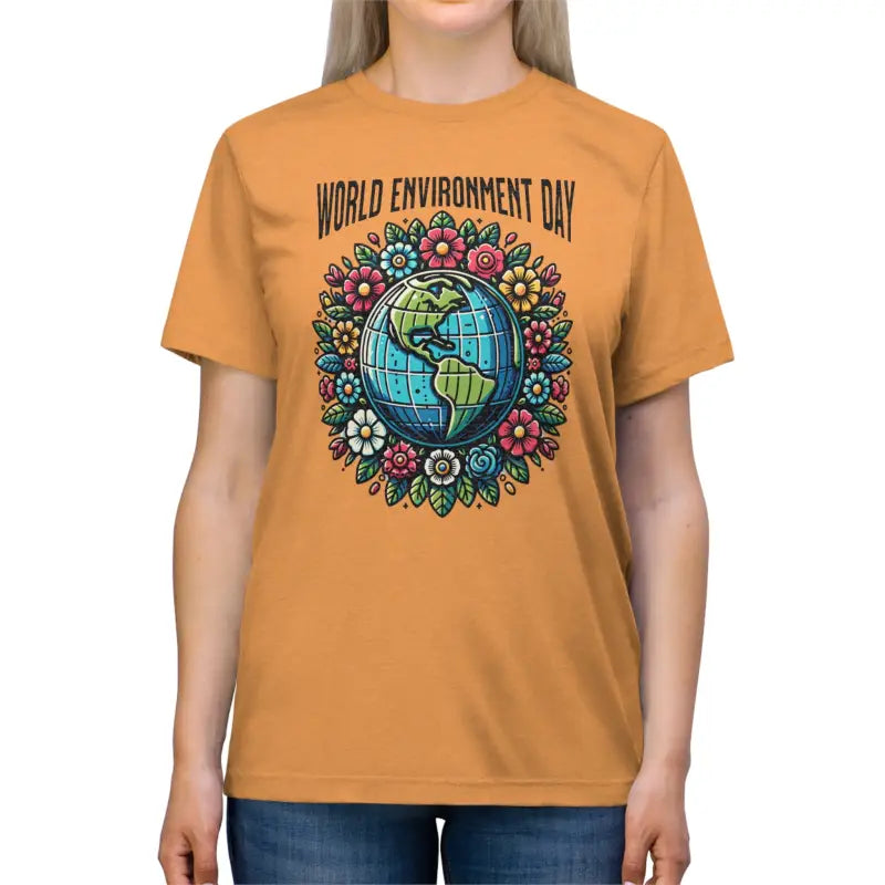 Happy World Environment Day Unisex Triblend Tee - Orange Triblend / s T-shirt