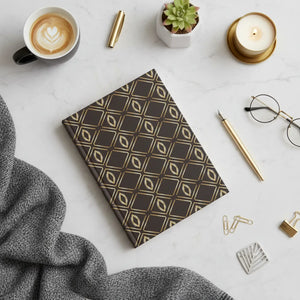 Elegant Gold Geometric Journal - Sewn Spine - Dipaliz - Journals