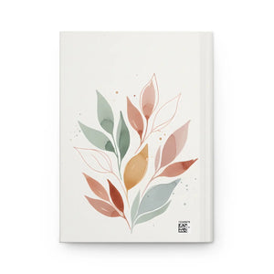 Personalized Floral Leaves Hardcover - Matte Laminated Cover - Dipaliz - Journals
