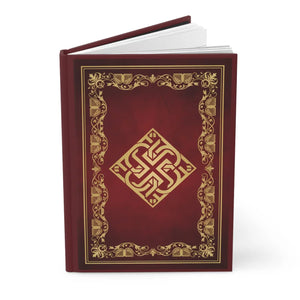 Vintage Ornate Gold Hardcover Journal - Burgundy - Dipaliz - Journals