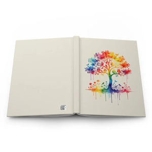 Watercolor Rainbow Tree Hardcover Journal - Dipaliz - Journals