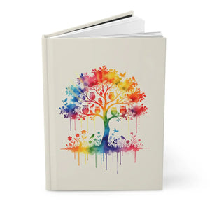 Watercolor Rainbow Tree Hardcover Journal - Dipaliz - Journals