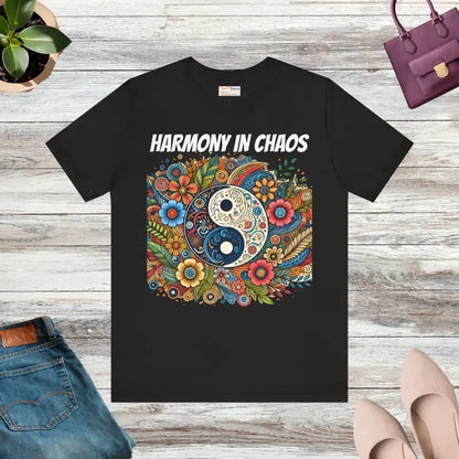 Yin Yang Harmony Unisex Jersey Short Sleeve Tee - Black / s T-shirt