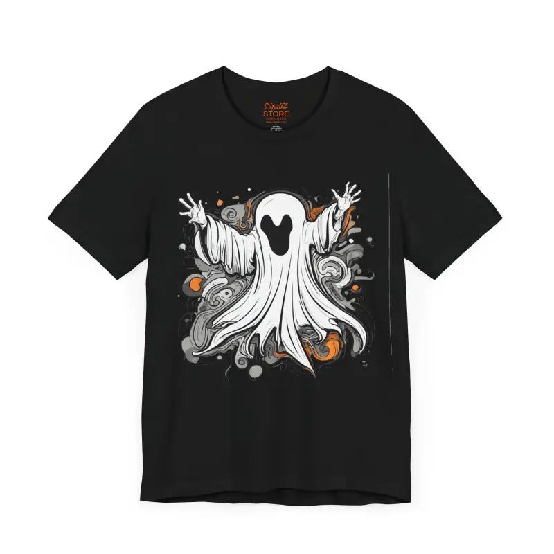 Captivating Spooky Ghost Jersey Short Sleeve Tee - T-shirt