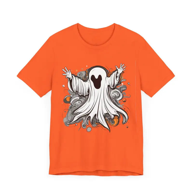 Captivating Spooky Ghost Jersey Short Sleeve Tee - T-shirt