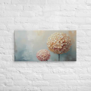 Hydrangea Painting Canvas Art Vibrant Home Decor - Dipaliz - 16″×32″ - Paintings