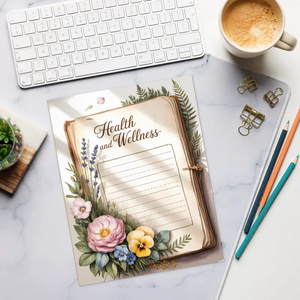 Wellness Journal Notepad with Magnetic Backing by Dipaliz - Notepads