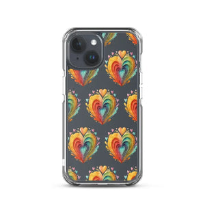 Colorful Hearts Clear Case - Stylish Iphone Protection - Dipaliz - 15 - Mobile Phone Cases