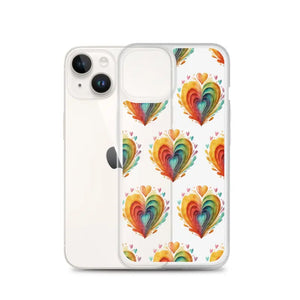 Colorful Hearts Clear Case - Stylish Iphone Protection - Dipaliz - Mobile Phone Cases