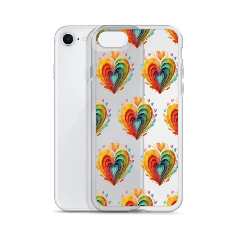 Add Sparkle with a Clear Hearts Phone Case for your Iphone! - Case