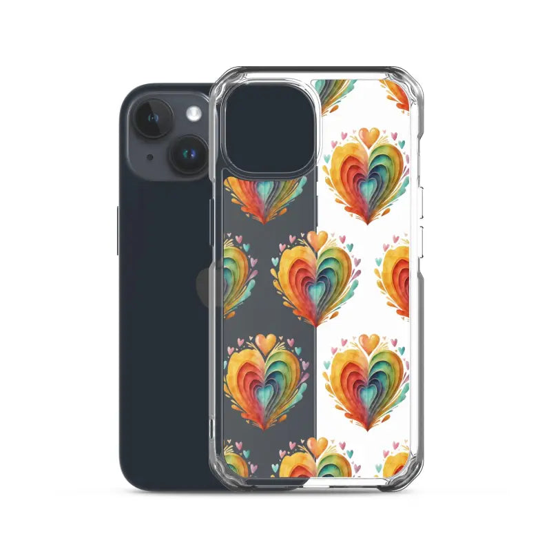 Add Sparkle with a Clear Hearts Phone Case for your Iphone! - Case